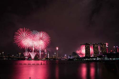 night Marina Bay Sands, Singapore during nighttime city