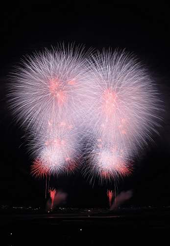 night white and red fireworks display firework