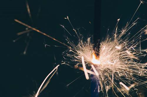 light close-up photography of sparkler nature