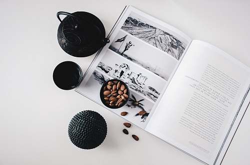 tea selective color photo of teapot and teacup on book lifestyle