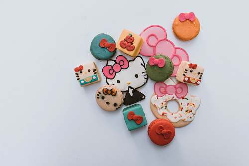 dessert assorted Hello Kitty pastries cookie