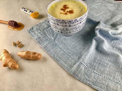 plant gingers and ceramic bowl flora