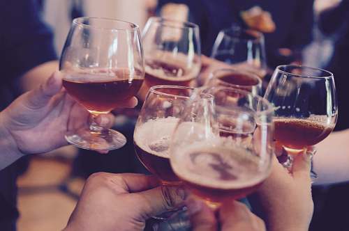 drink people holding snifter glasses party