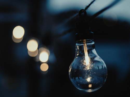 light Edison bulb closeup photography party