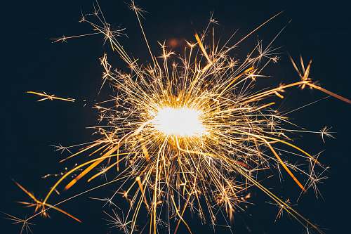 outdoors yellow fireworks nature