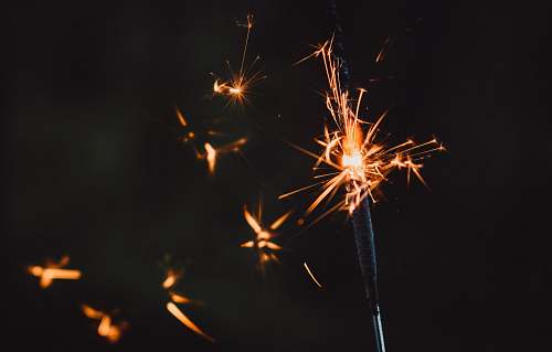 fireworks black and red sparkler nature