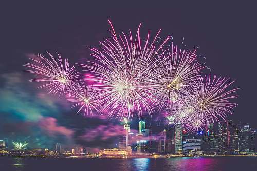 night fireworks display at night fireworks