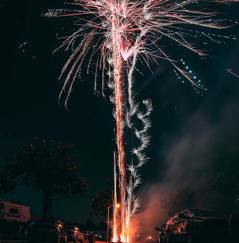 night fireworks display on time lapse photography fireworks