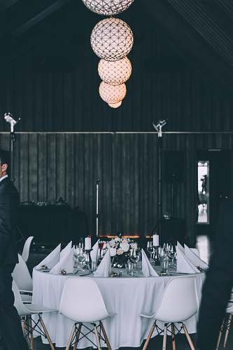 event round white and brown dining set with ball pendant lamps photography chair