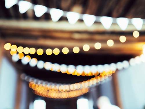 party Macro view of lights in a party in Gettysburg lights