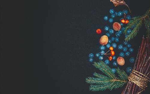 christmas blue, orange, and green painting background