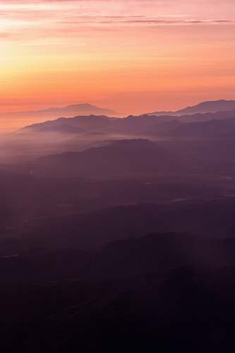 sunrise landscape photography of mountains sky