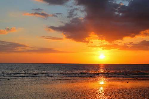 nature sunset at sea outdoors