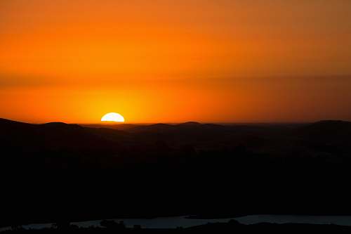 sunrise sunset over the horizon sky