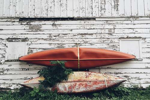 vessel gray canoe on wall vase