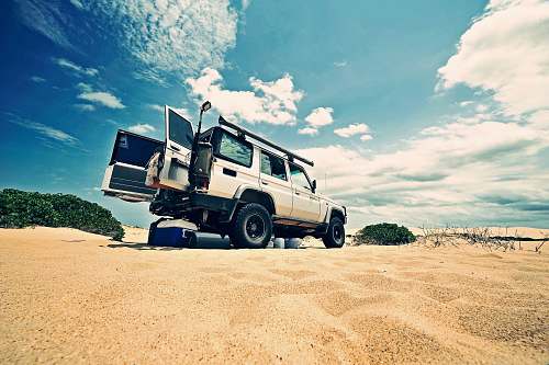 truck car at desert australia