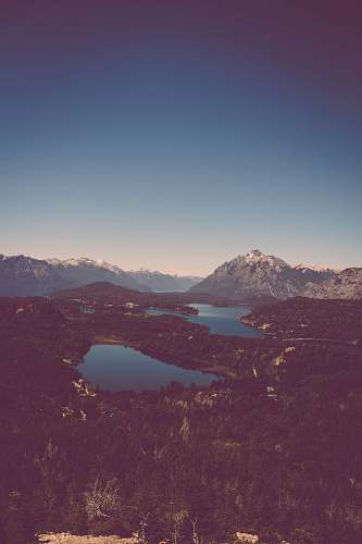 nature aerial photography of mountain land