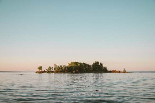 outdoors islet at middle of sea land