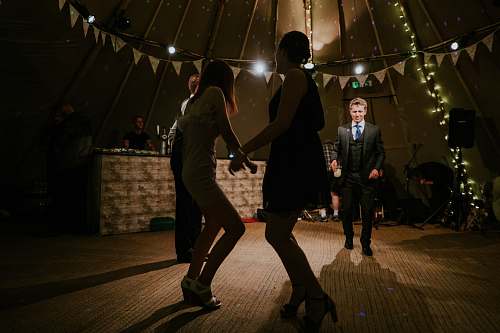dance woman and man dancing on brown concrete pavement suit