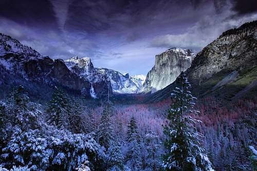 mountain photo of mountains and trees nature