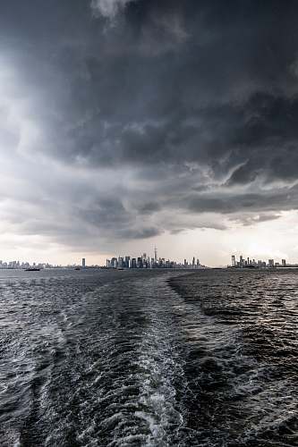 outdoors body of water under gray clouds weather