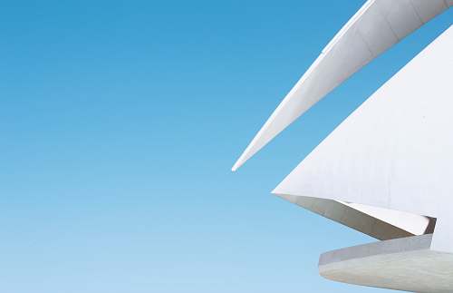 blue building's edge airplane
