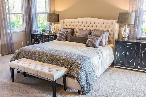 bedroom throw pillow on bed frame bed