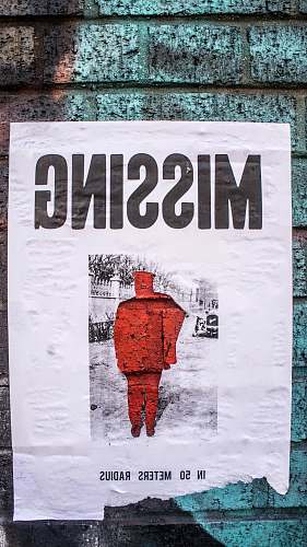 text missing signage poster