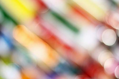 abstract Colorful out of focus blurry picture of pencil crayons at Arts Faculty color