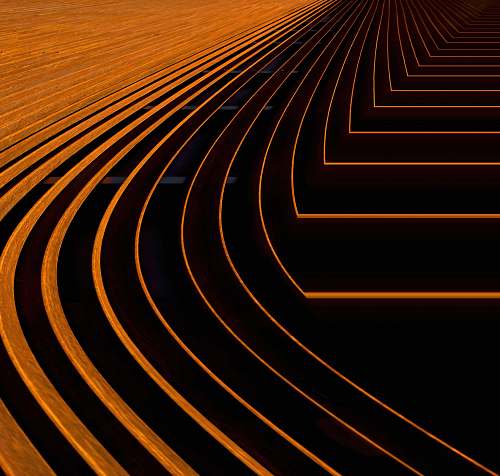 abstract orange digital wallpaper lines