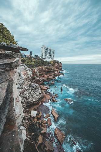 nature cliff near body of water during daytime promontory