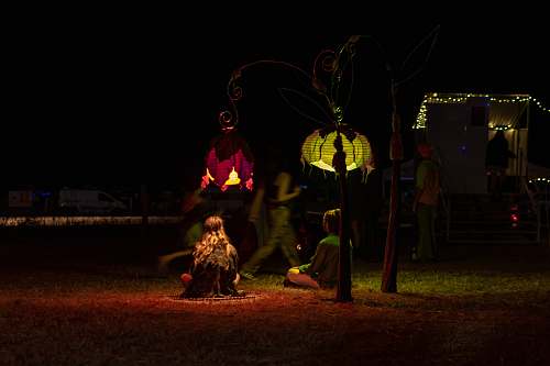 human white light bulb festival