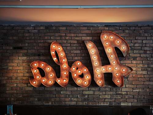 typography Hola LED signage neon