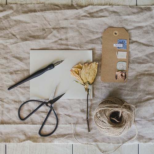 flatlay black fountain pen above white paper ephemera