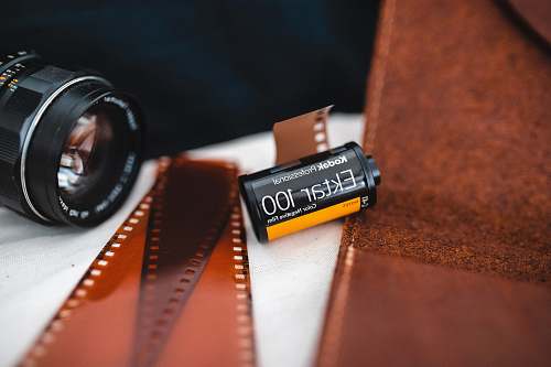 camera black and yellow Kodak Ektar 100 film yellow