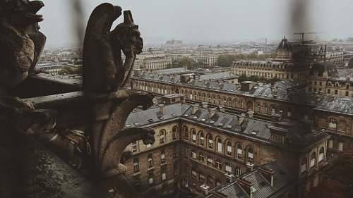 sculpture aerial photo of brown concrete museum statue