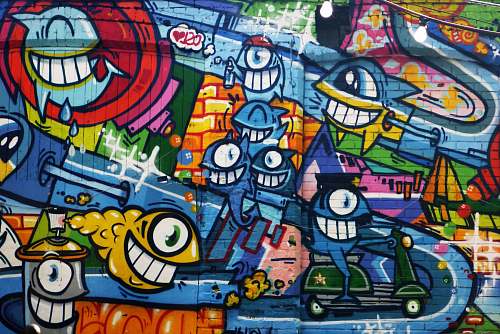 graffiti assorted-color character painting oslo