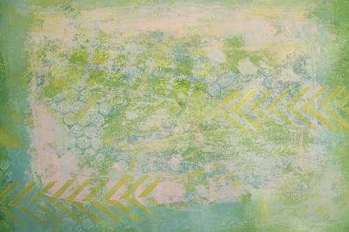 painting green and beige illustration map