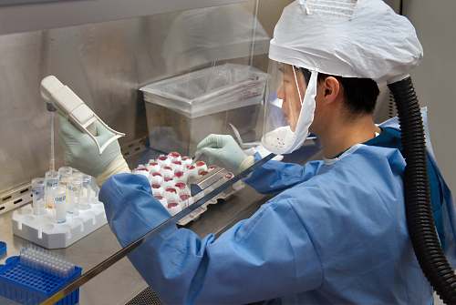 lab person inside laboratory human