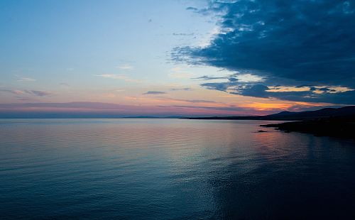 body of water during sunset landscape photography
