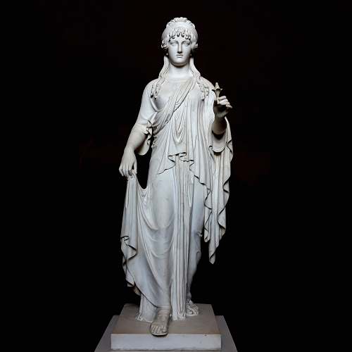 sculpture female grey concrete statue figurine