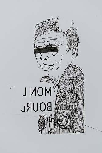 human mon l bourd man cartoon drawing person