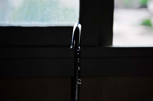 douala A leaky faucet dripping water in Bessengue cameroon
