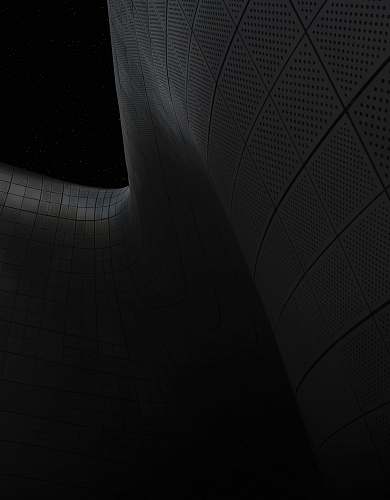 black gray tiles artwork on black background architecture