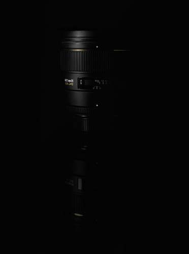black-and-white black DSLR camera lens