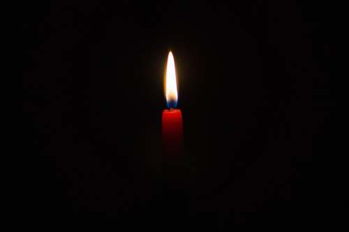 candle red lit candle flame