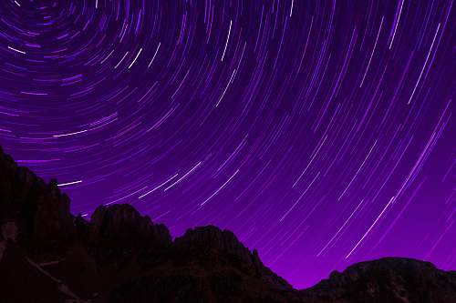 nature silhouette photography of mountain under galaxy outdoors