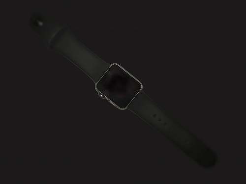 black-and-white turned off silver case smartwatch watch