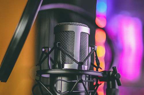 bokeh black condenser microphone electronic
