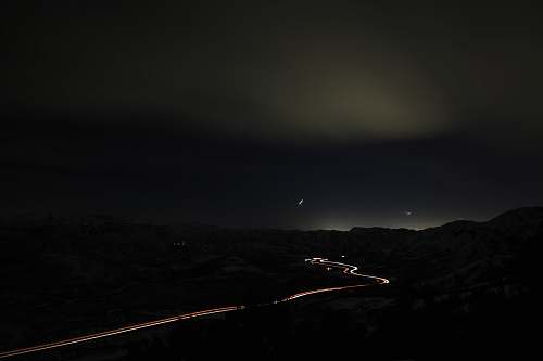 night road during night time black